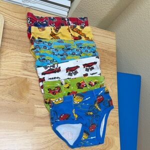 Colorful Kids' Car-Themed Underwear Bundle 4T